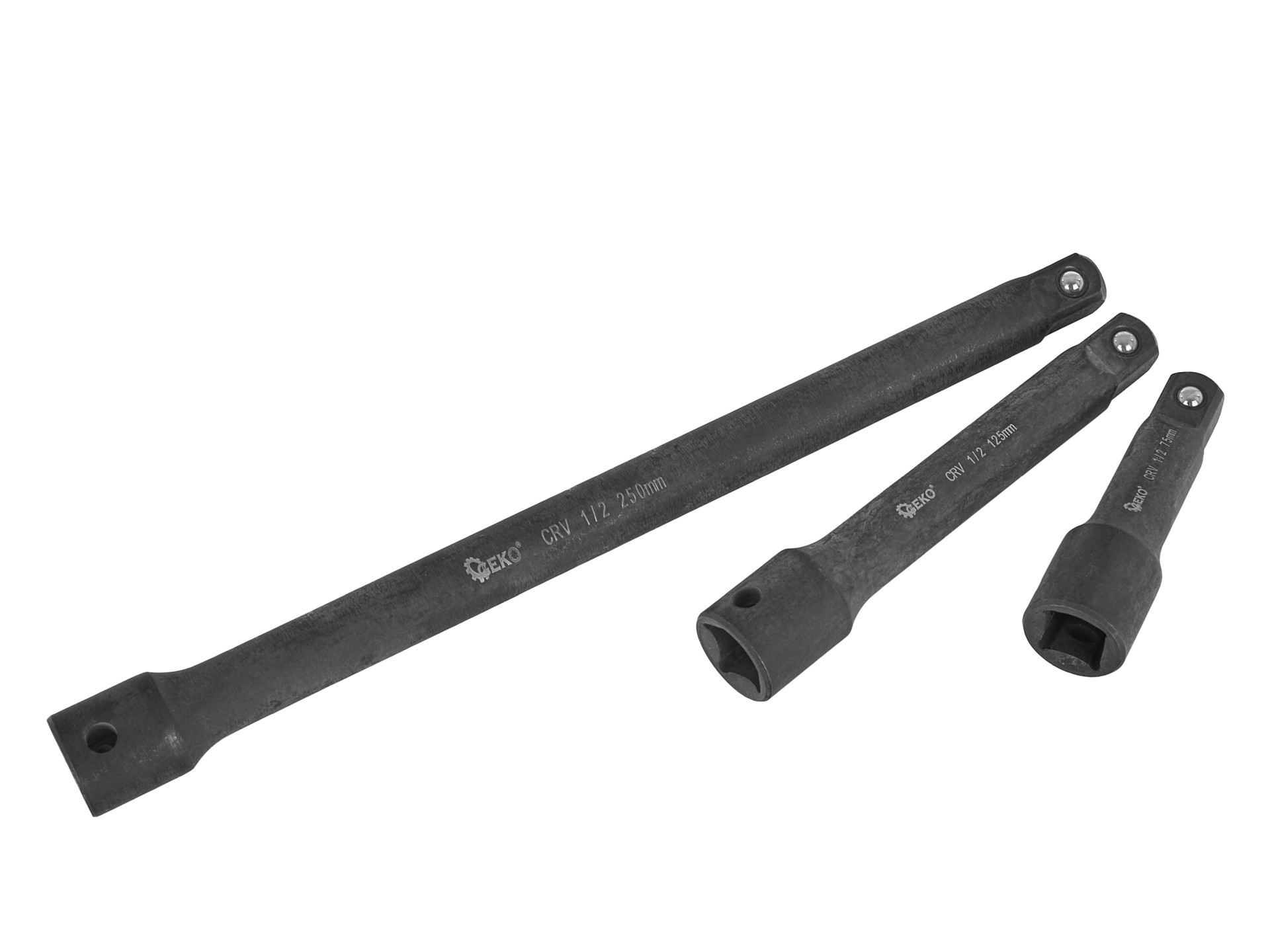 GEKO G10531 Prodlužovací gola nástavec klíče 1/4" 3/8" 1/2" CrV 9ks