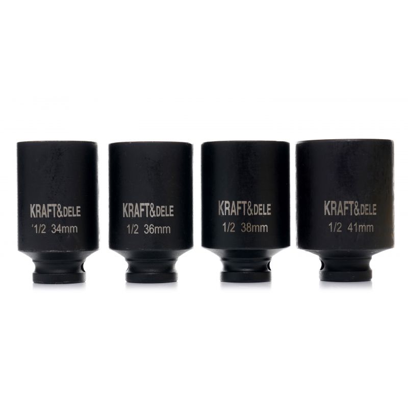 KRAFT&DELE KD11753 Nástrčné klíče 1/2" hlavice 34-41mm 4ks 6-hran