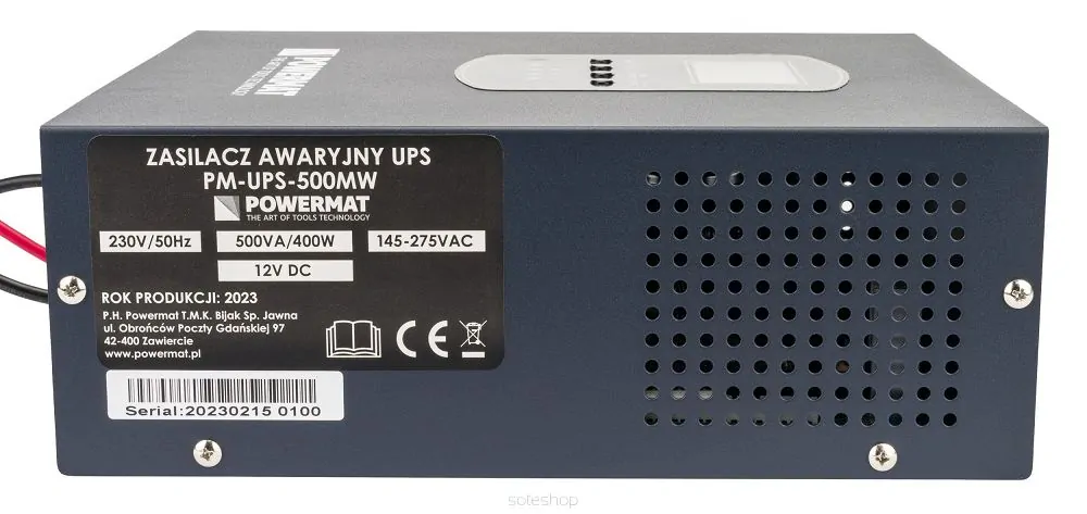POWERMAT PM-UPS-500MW Záložní zdroj pro PC servery s LCD (UPS) 500VA 300W