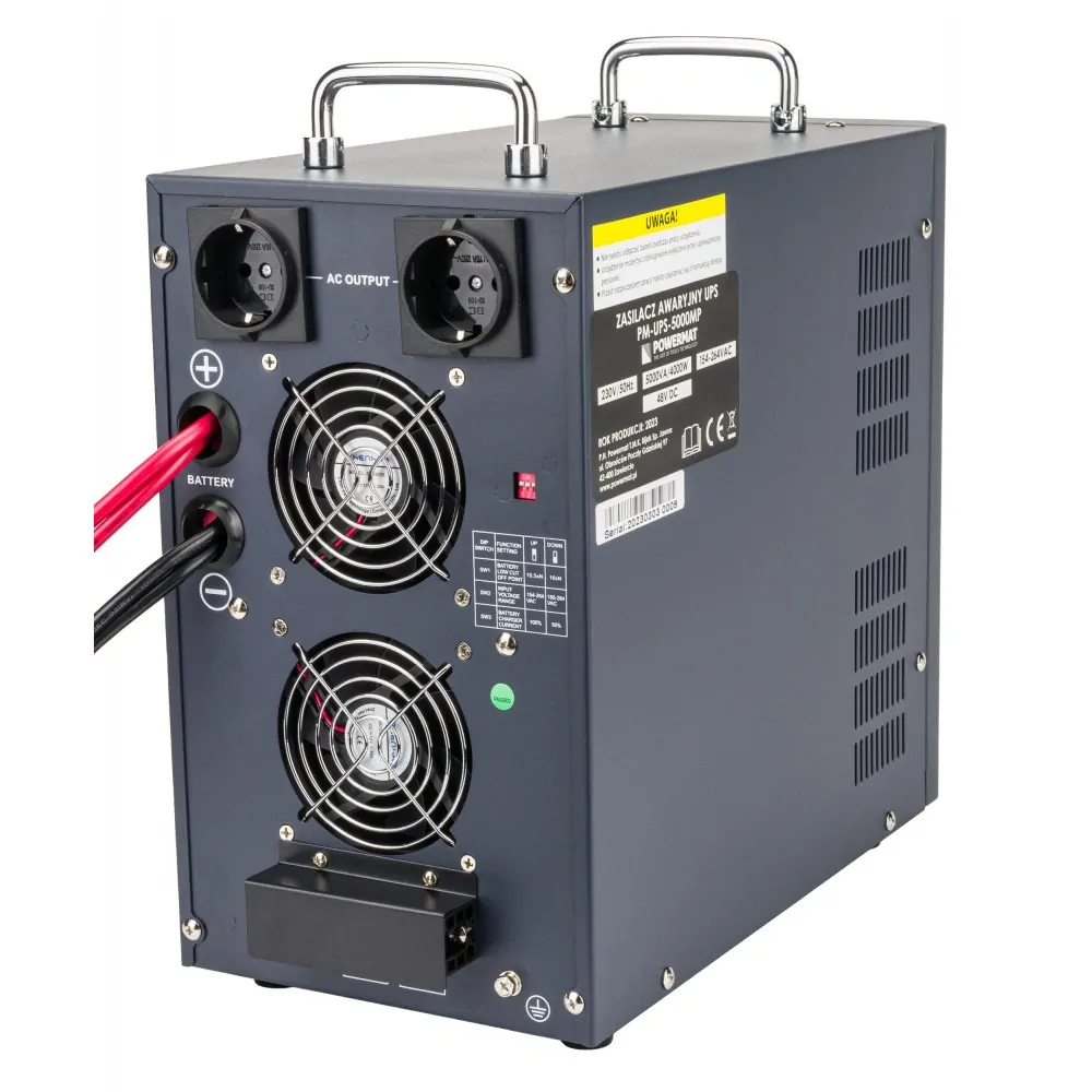 POWERMAT PM-UPS-3000MP Záložní zdroj UPS LCD 3000VA 2400W Pro pec ústředního topení