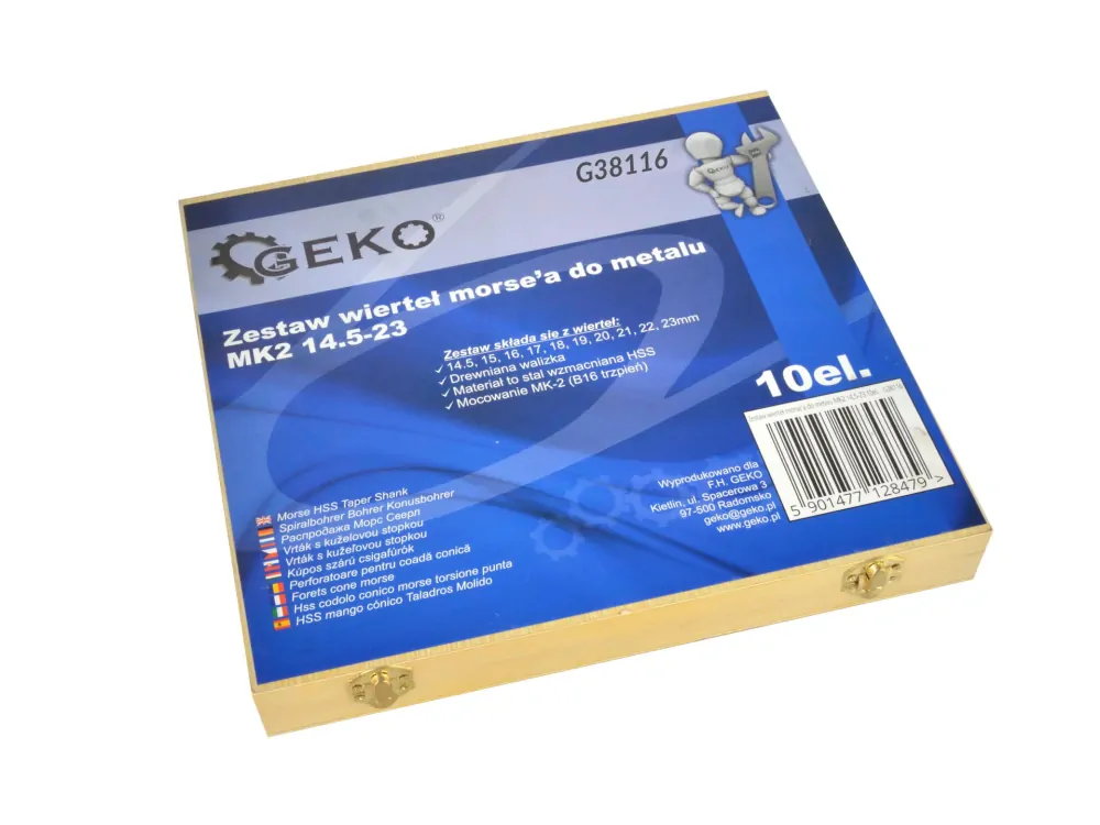 GEKO G38116 Vrtáky Morsea do kovu B16 MK-2 14,5-23mm