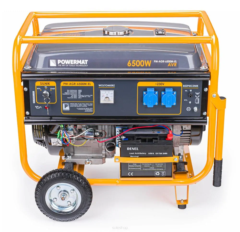 POWERMAT PM-AGR-6500M-EL ELEKTROCENTRÁLA GENERÁTOR PROUDU 230 V / 50 Hz 6500W