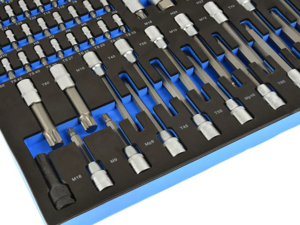 GEKO G10833B Vklad - nástrční klíče Torx a bity 102ks CRV
