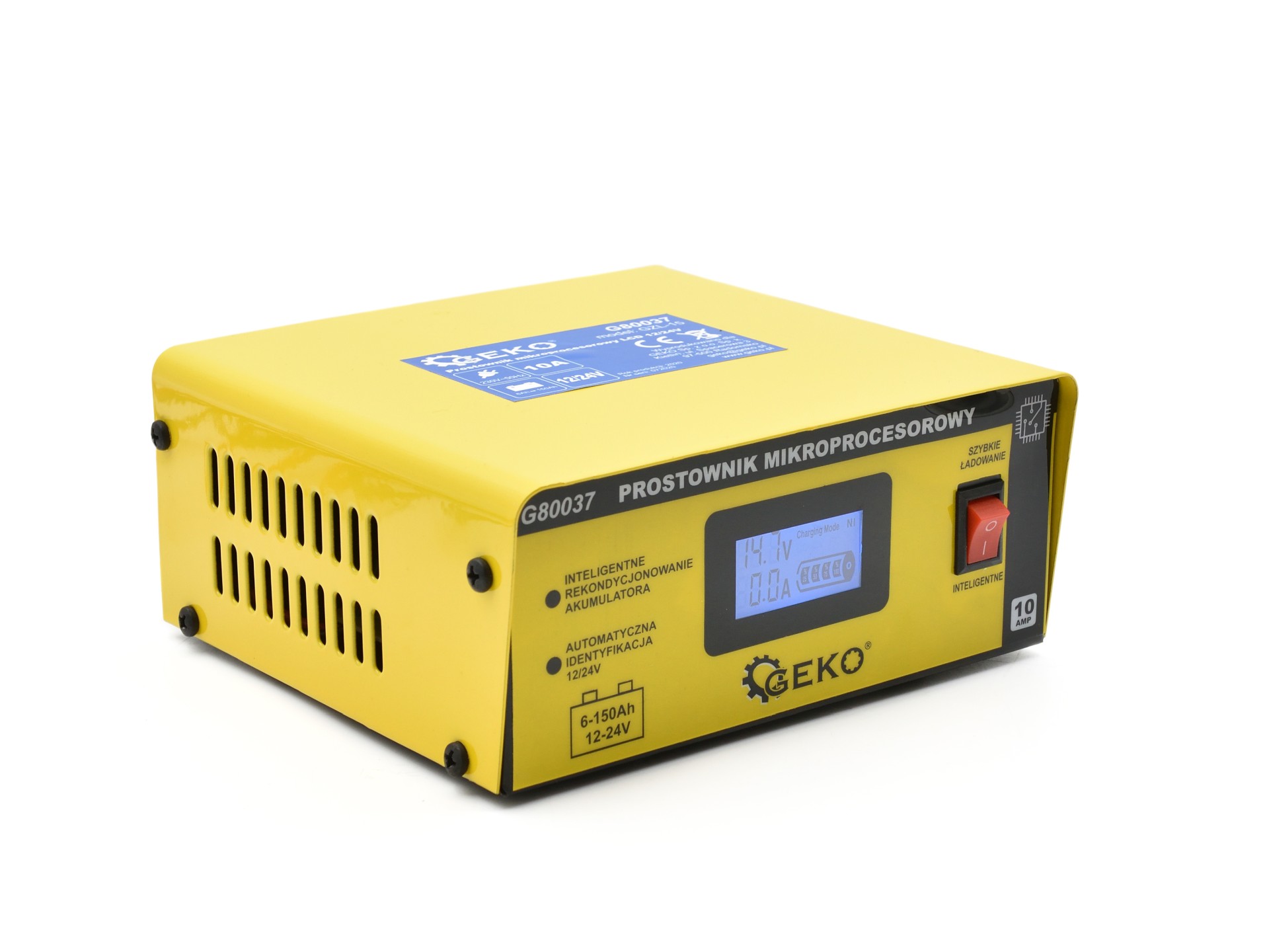 GEKO G80037 Mikroprocesorová nabíječka LCD 12/24V 10A