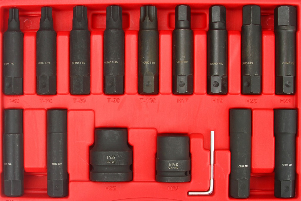 MAR-POL M58265 Nástrčné hlavice bity pro utahovák 3/4" Sada 16ks BJC