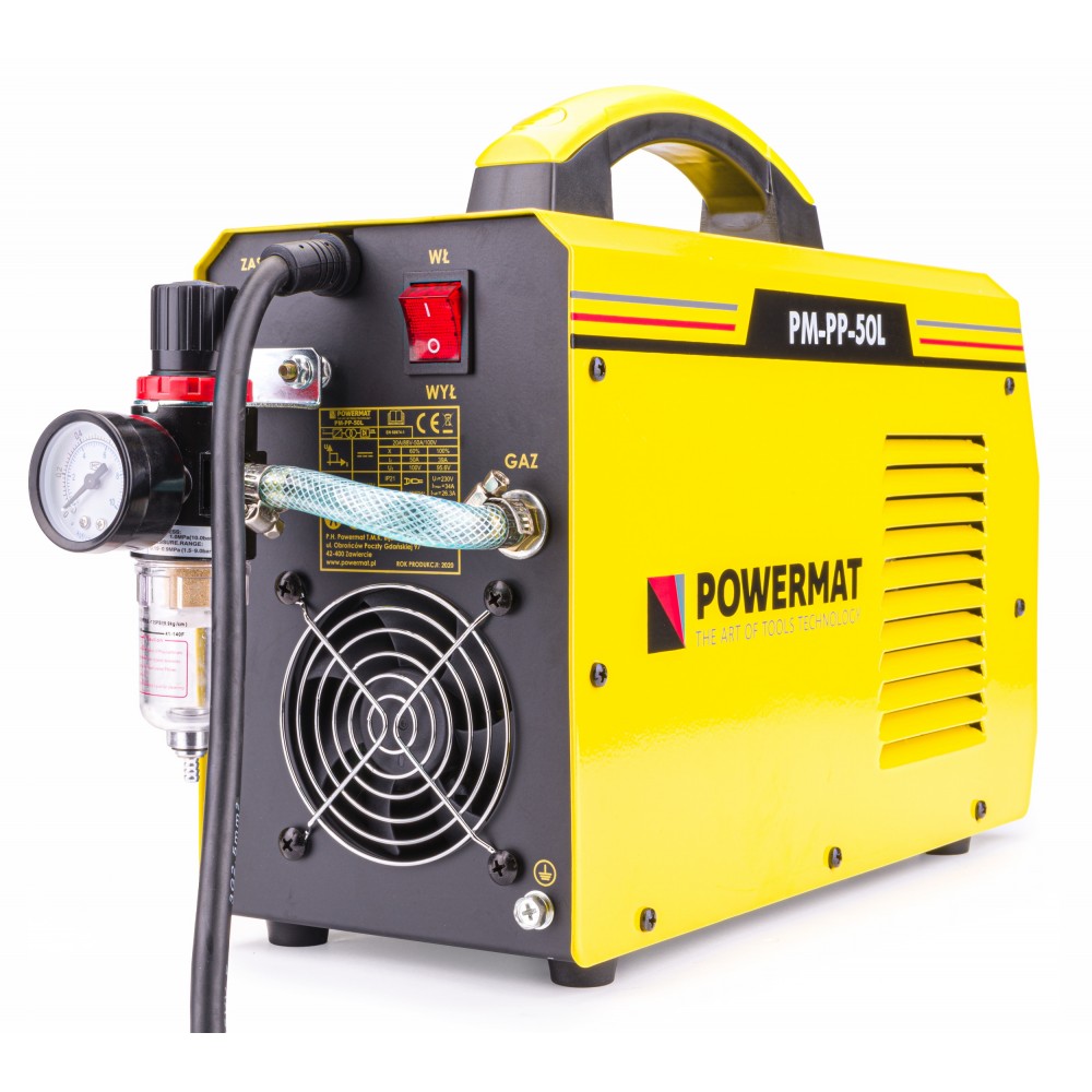 Powermat PM-PP-50L Plazmová řezačka 50A redukční ventil s manometrem IGBT