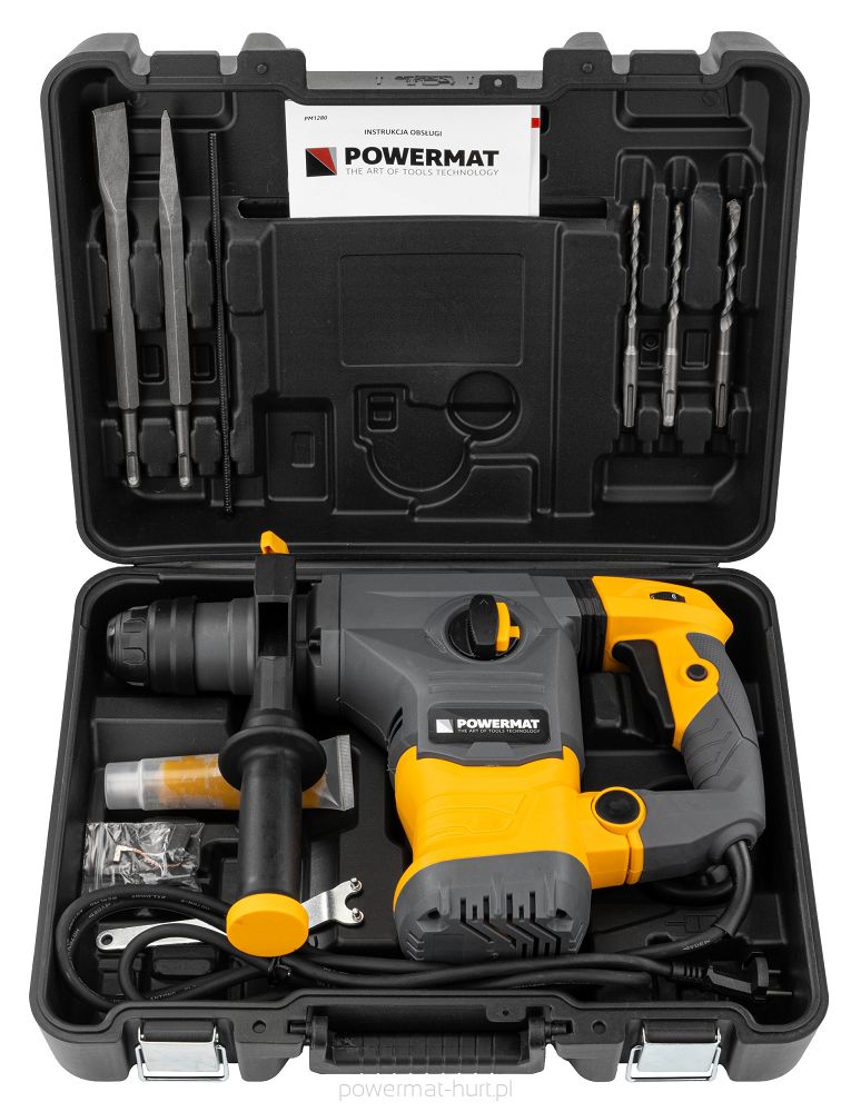 POWERMAT PM-MU-2600T PŘÍKLEPOVÉ VRTACÍ BOURACÍ KLADIVO SDS PLUS 5,5J 2600 W