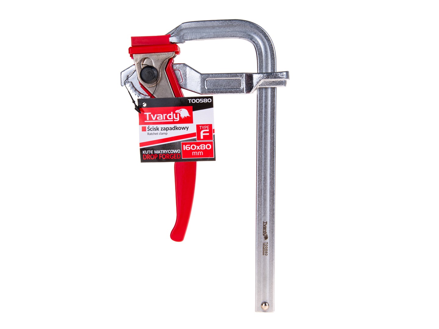 GEKO T00580 Kovaná ráčnová svorka svěrka svěrák typu F 160x80 mm