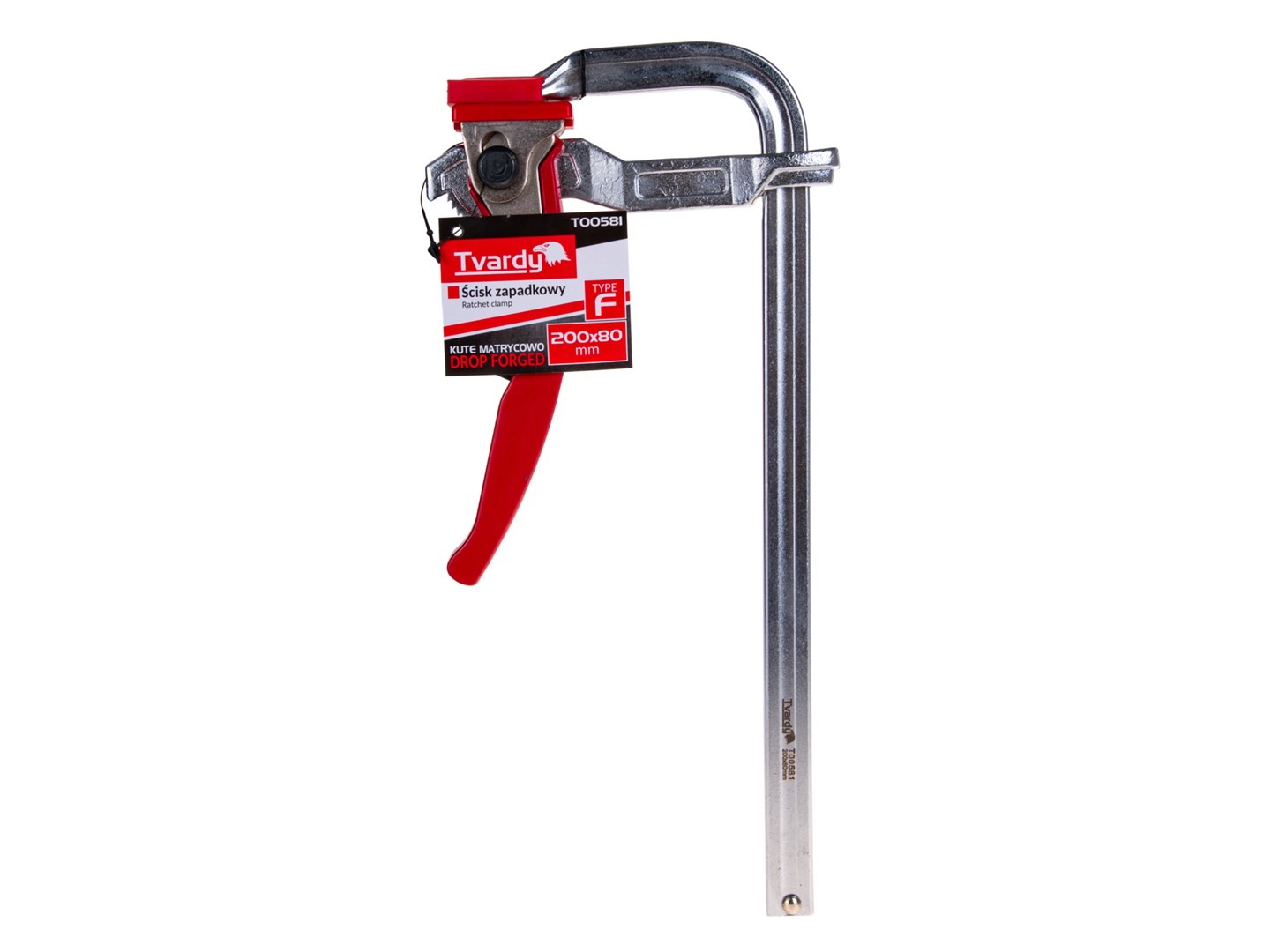 GEKO T00581 Kovaná ráčnová svorka svěrka svěrák  typu F 200x80mm