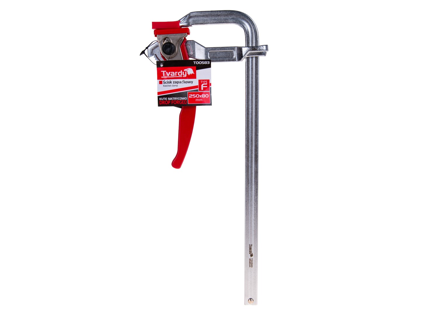 GEKO T00583 Kovaná ráčnová svorka svěrka svěrák typu F 250x80 mm