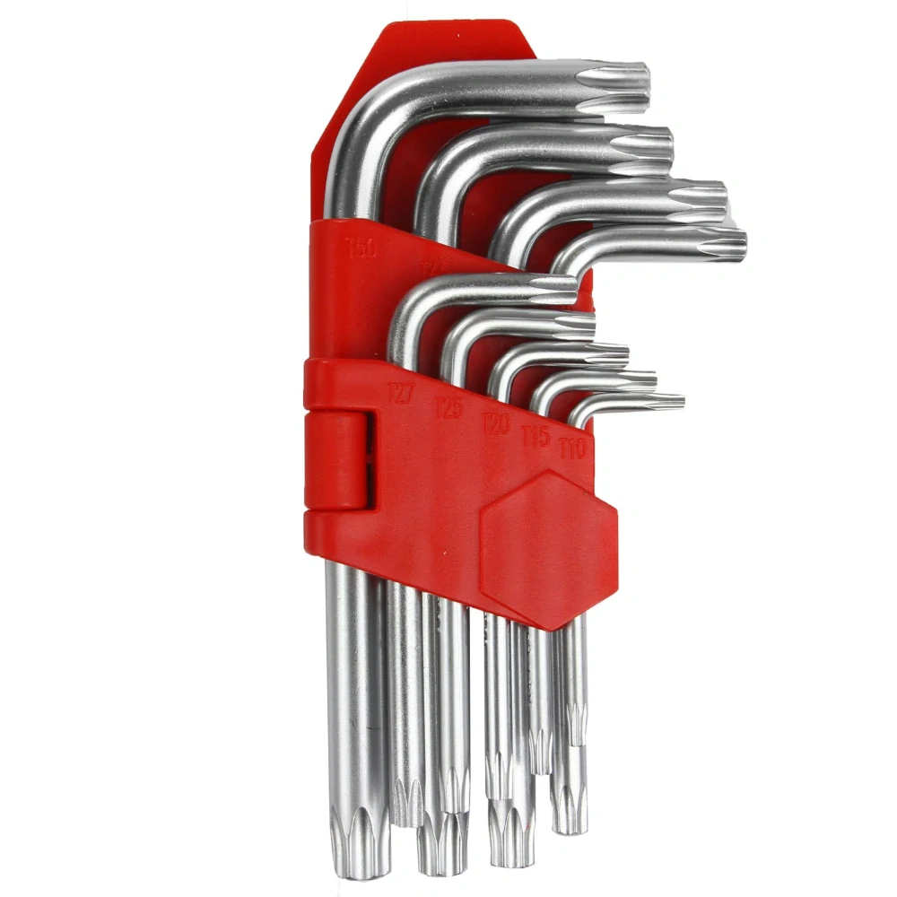 MAR-POL M66425 Sada krátkých klíčů, Torx klíče CrV 9ks