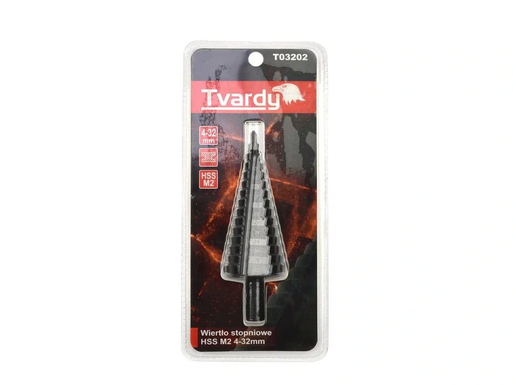 GEKO T03202 Stupňový vrták pro plech, plast, kov HSS M2 TiAlN 4-32mm