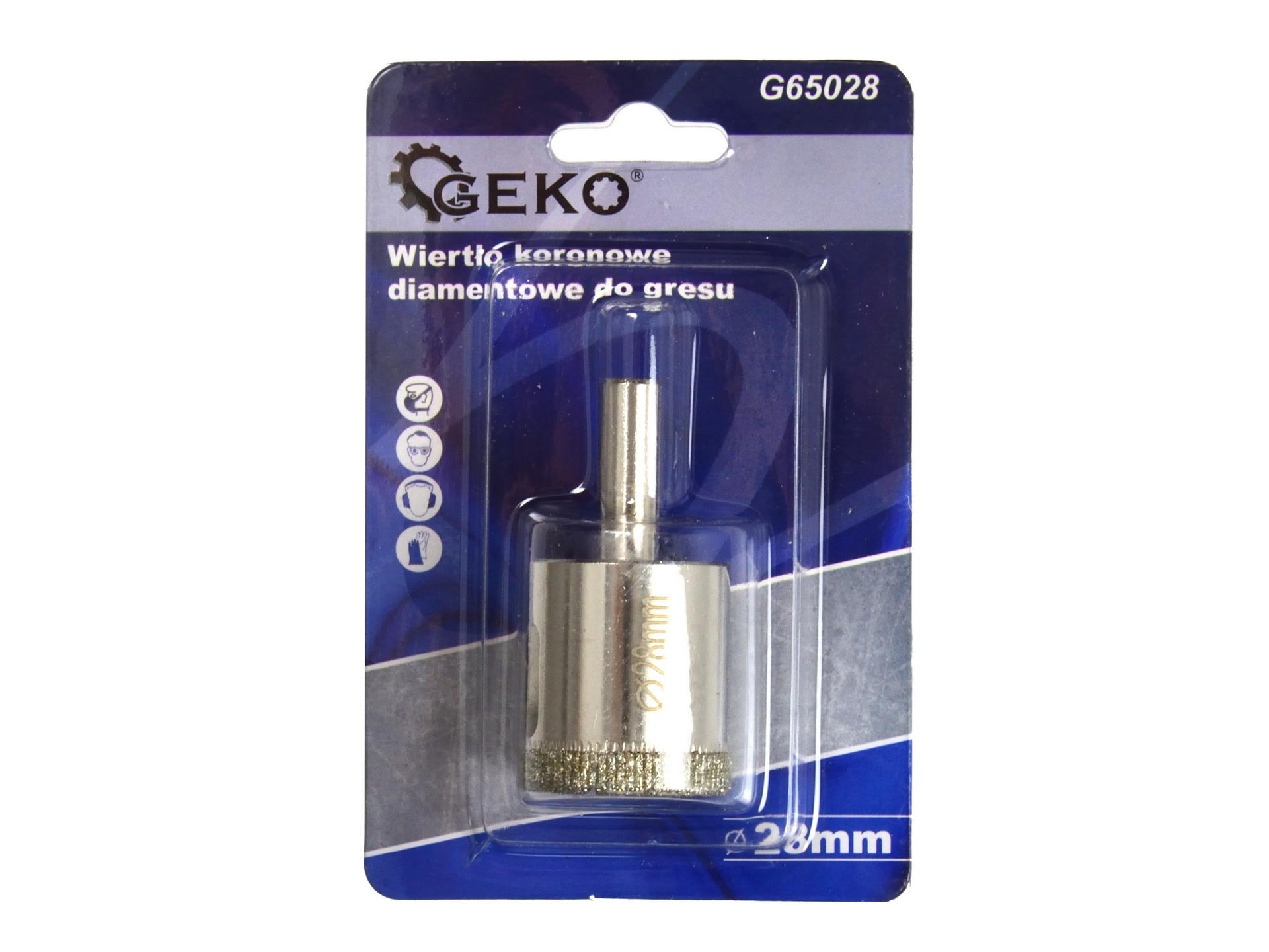 GEKO G65028 Korunkový vrták diamantový na sklo keramiku dlažbu 28mm