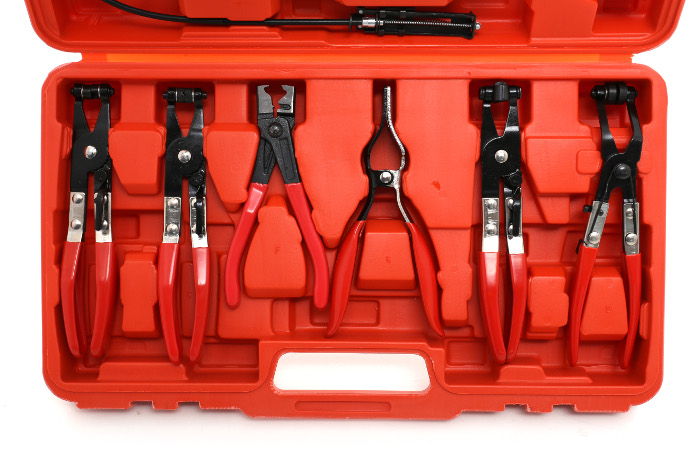 KRAFT&DELE KD10513 Kleště na stahovací samosvorné pásky spony svorky 9ks sada