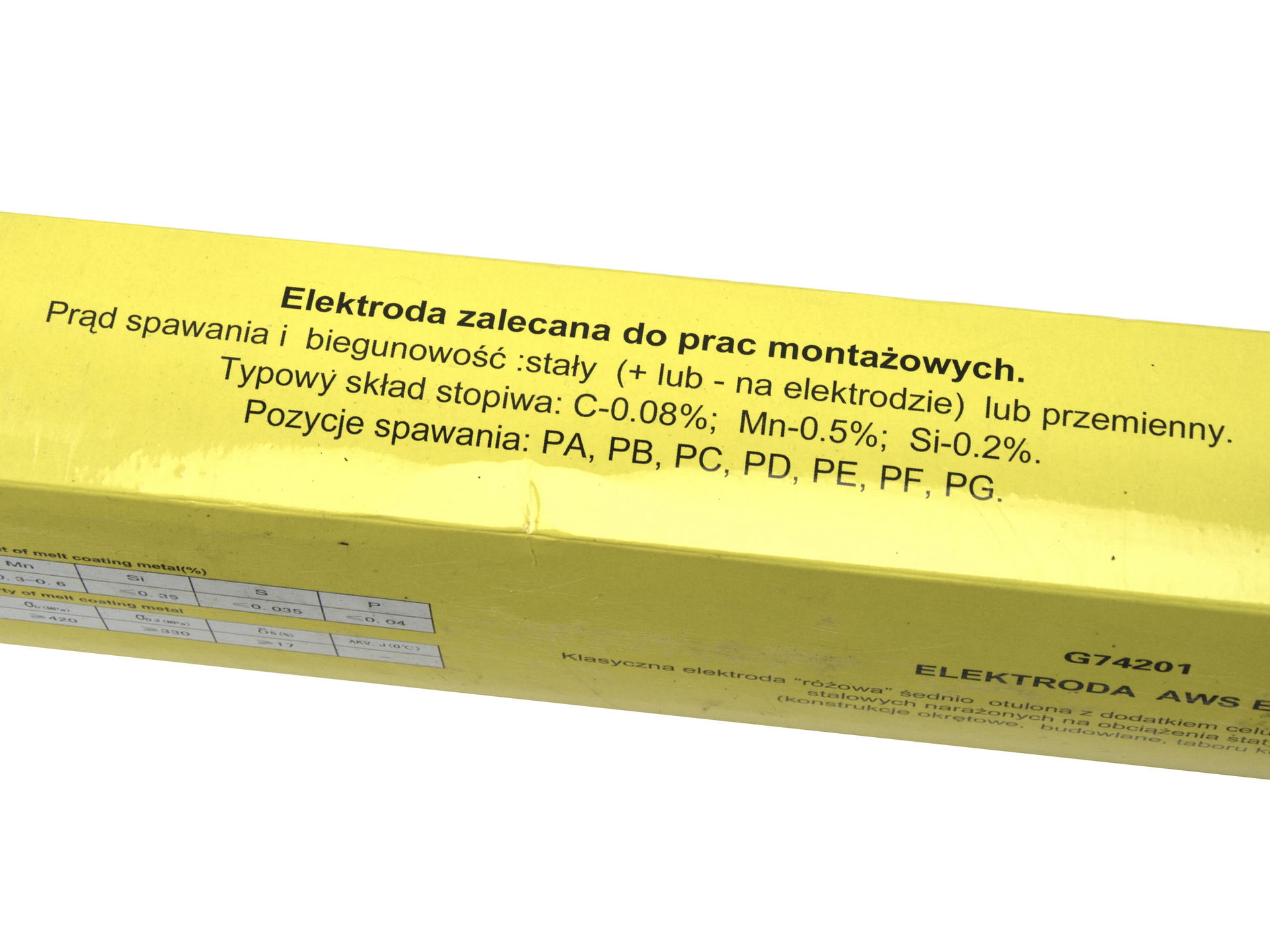 GEKO G74201 Svařovací elektrody 3,25mm x 350mm celulózové rutilové 5kg