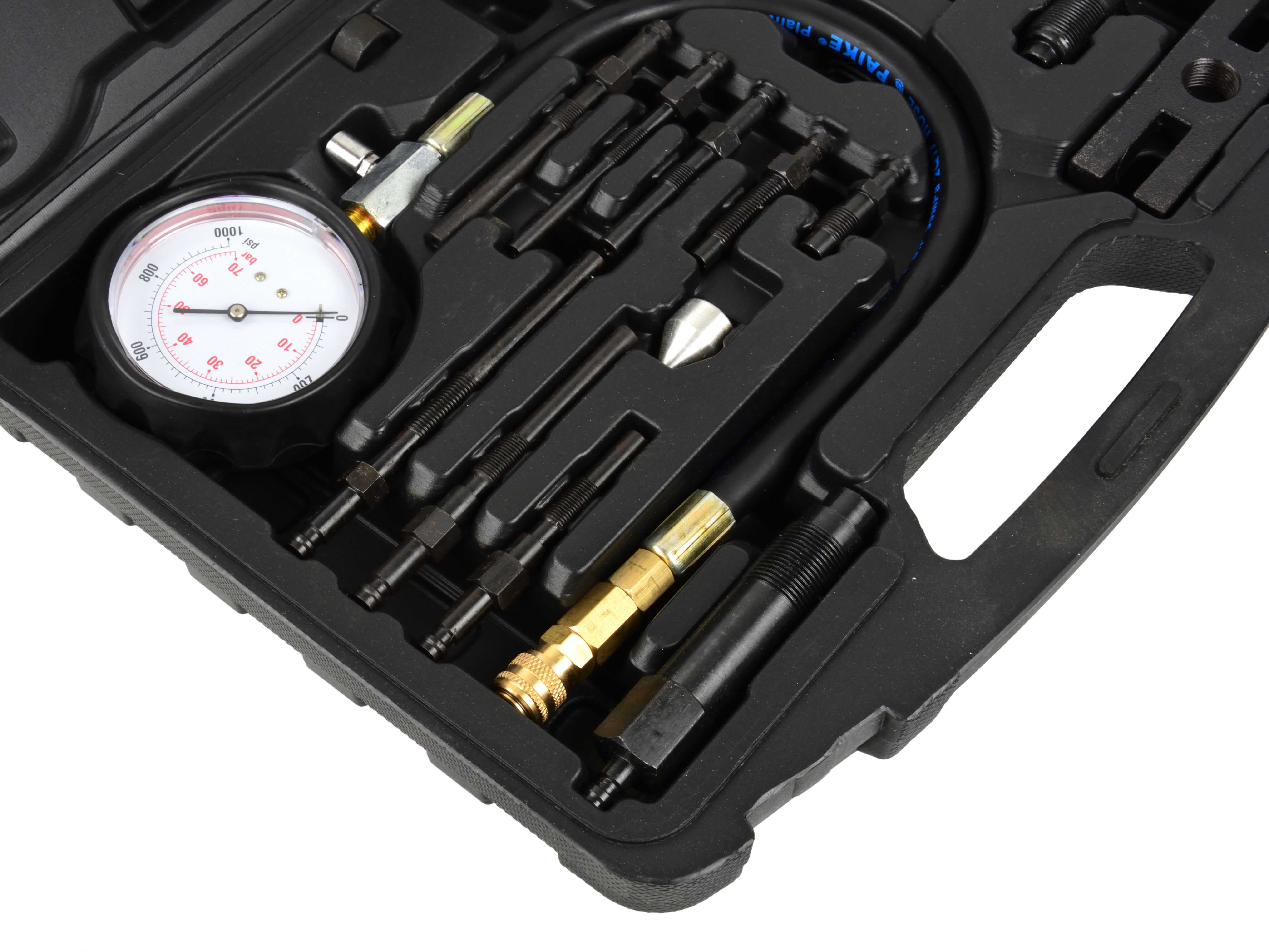 GEKO G02515 Tester měrič tlaku diesel přístroj pro měření tlaku sada 17ks