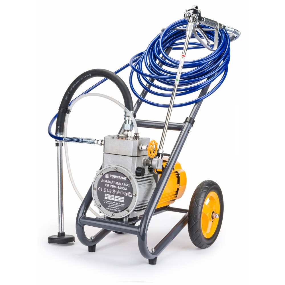 POWERMAT PM-PDM-1500M Hydrodynamická malířská pistole agregát na malování pístový 1500W