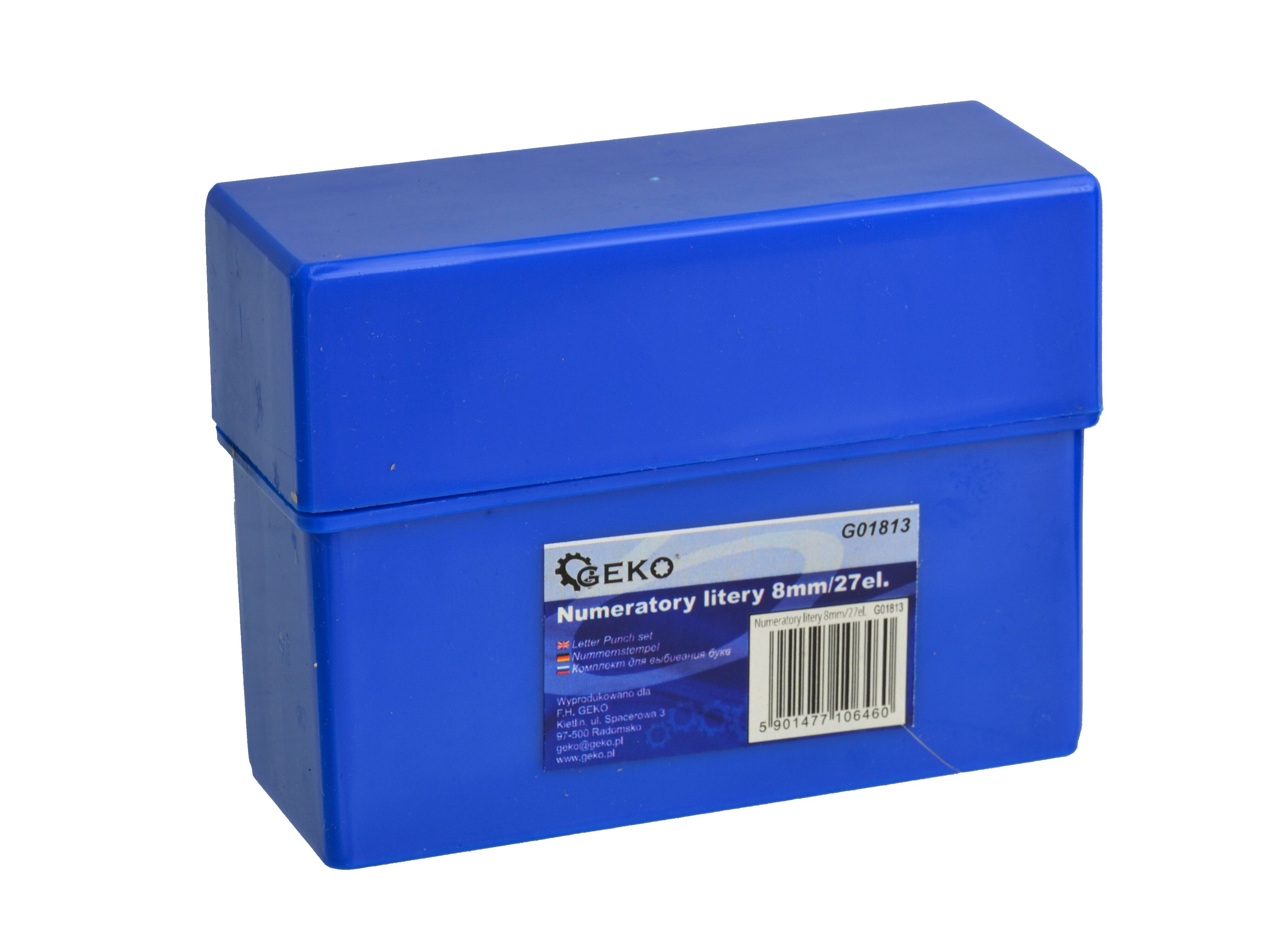 GEKO G01813 Raznice písmen razič 8mm 27ks razidla písmenková na kov, plech