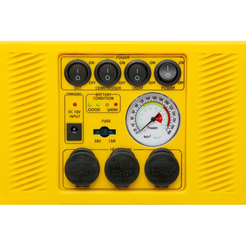 Kraft&Dele KD1922 Nabíječka autobaterií z kompresorem 4V1 multifunkční 12V