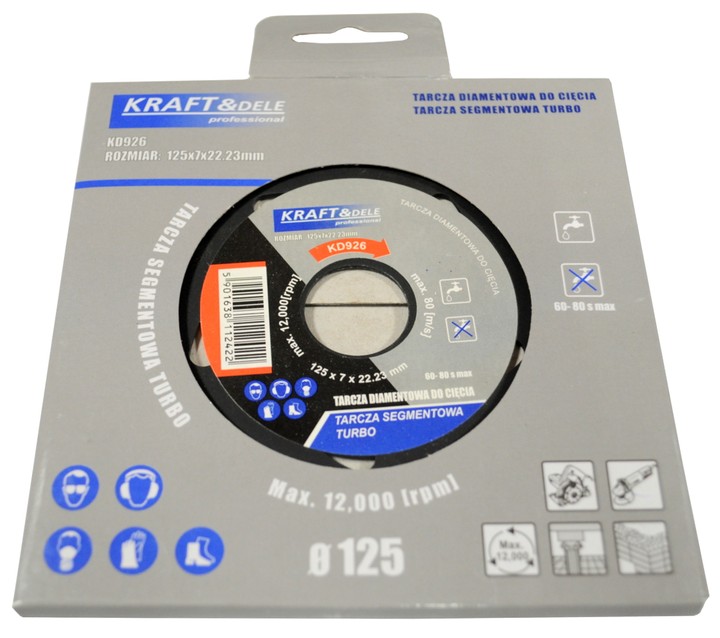 KRAFT&DELE KD926 Diamantový kotouč segmentový TURBO 125x7x22,23 mm