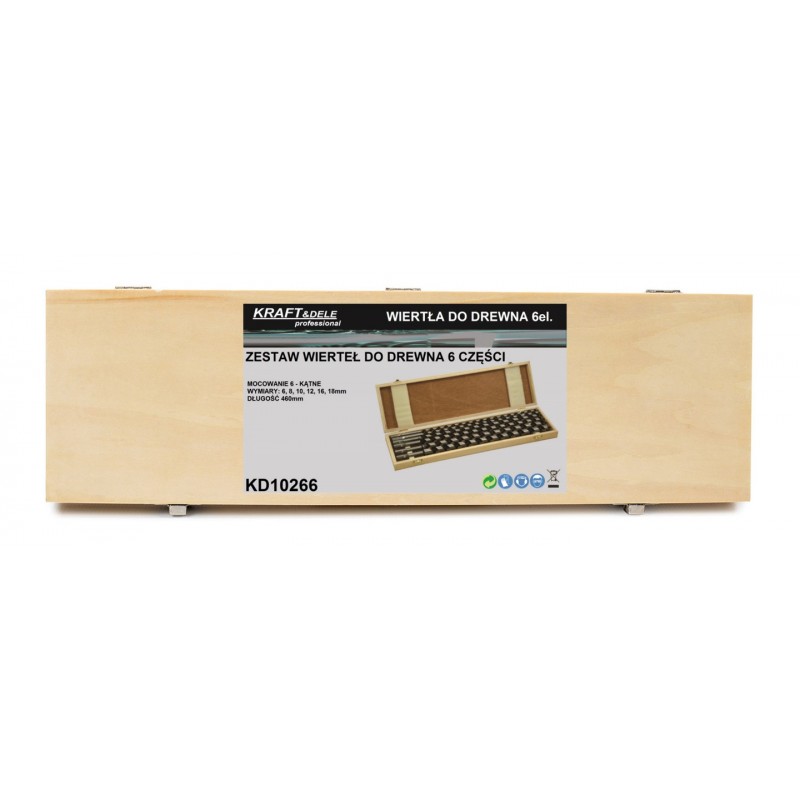 KRAFT&DELE KD10266 Sada vrtáků 6ks vrtáky na dřevo,do dřeva 6-18mm