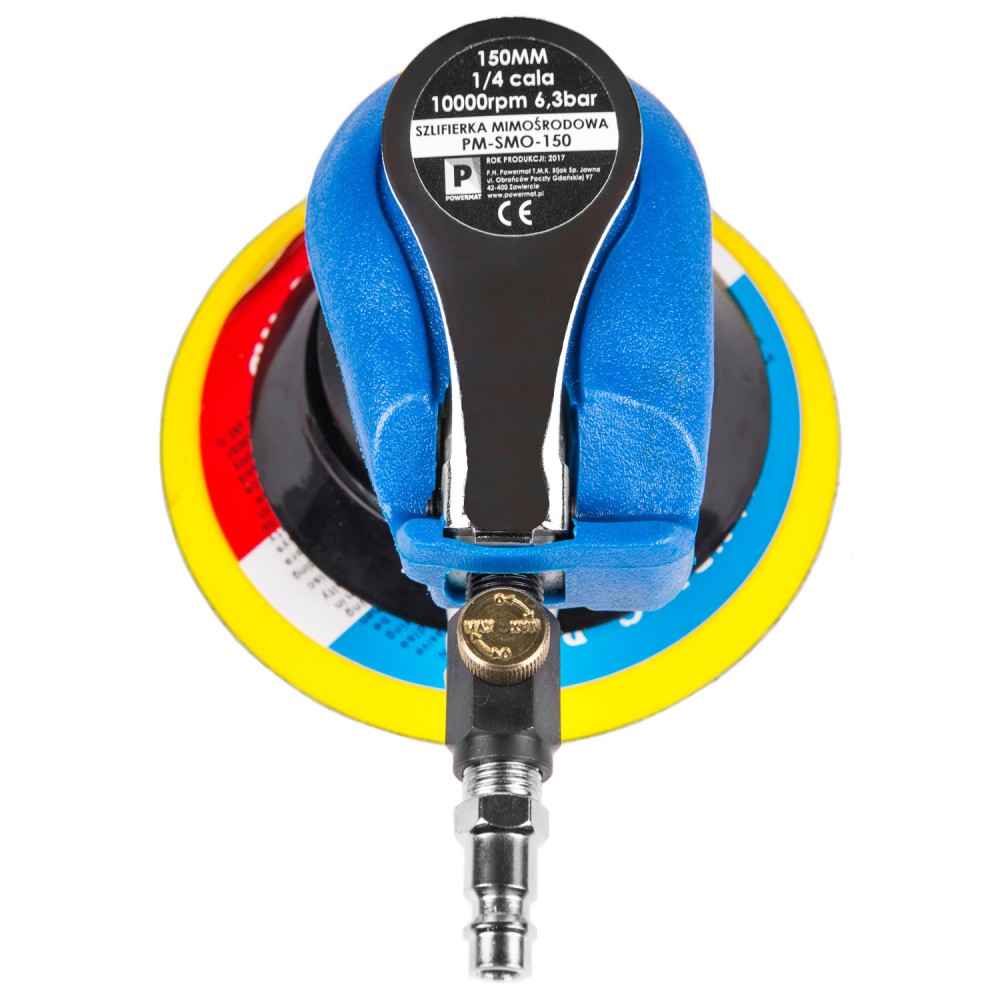 POWERMAT PM-SMO-150P Pneumatická oscilační excentrická bruska 150mm + 12x papír 