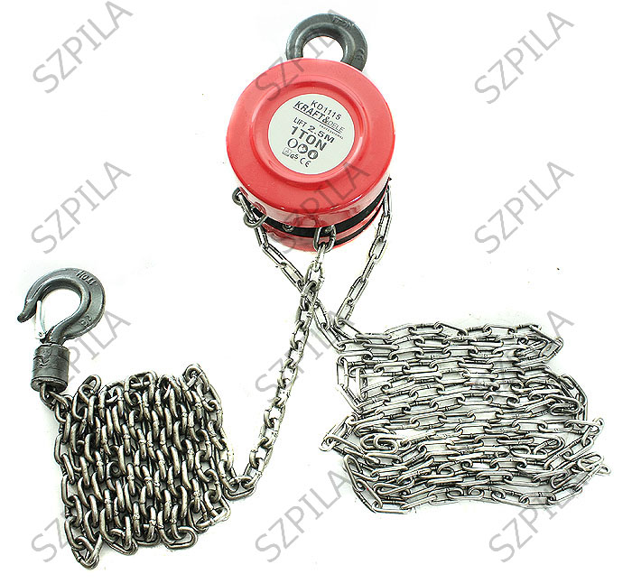 KRAFT&DELE KD1115 1000kg Naviják, zvedák, řetězový kladkostroj 1t 2,5m