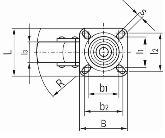 GEKO G71513 Otočné kolečko s brzdou kolo 75mm PP