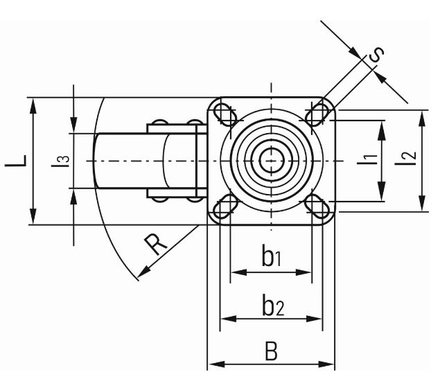 GEKO G71523 Otočoné kolečko s brzdou kolo 125mm PP