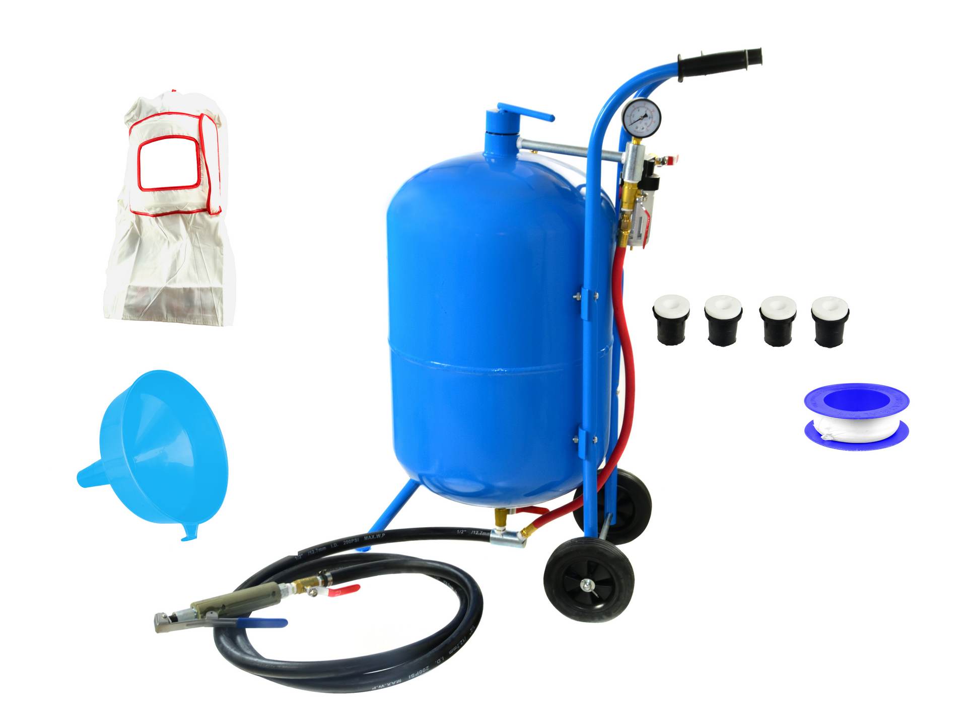 GEKO G02020 PNEUMATICKÝ PÍSKOVACÍ TRYSKACÍ PŘÍSTROJ 76L PÍSKOVAČKA