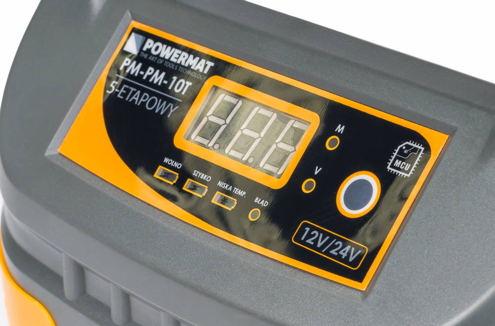 POWERMAT PM-PM-10T Autonabíječka mikroprocesorová na batérií 230V 12V/24V