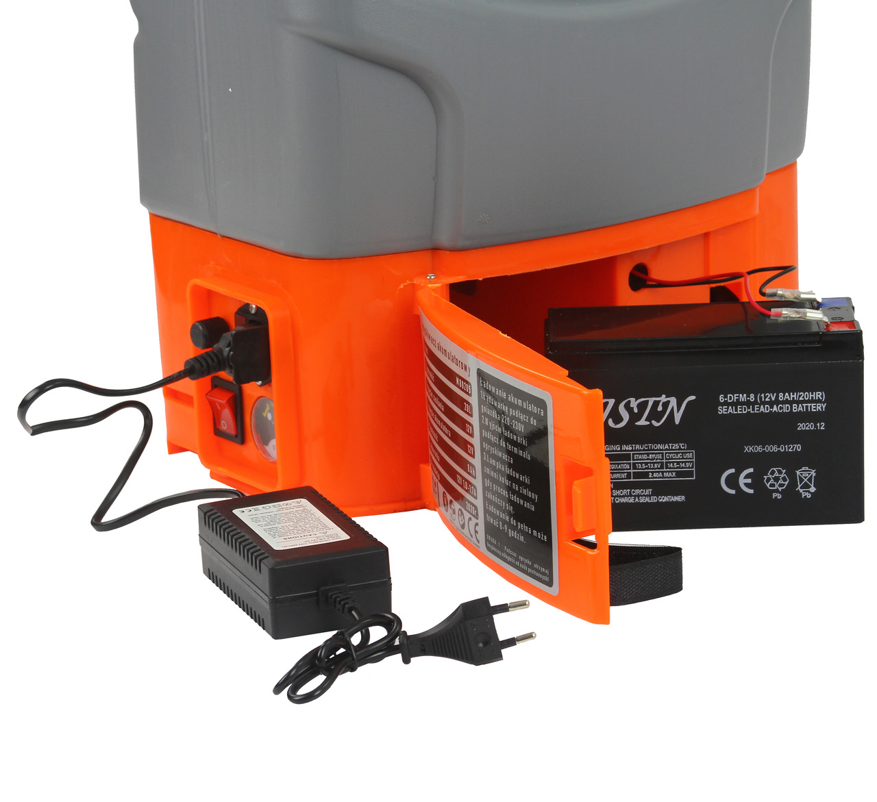 Demon M80205 Akumulátorový zádový tlakový postřikovač 20L 12V