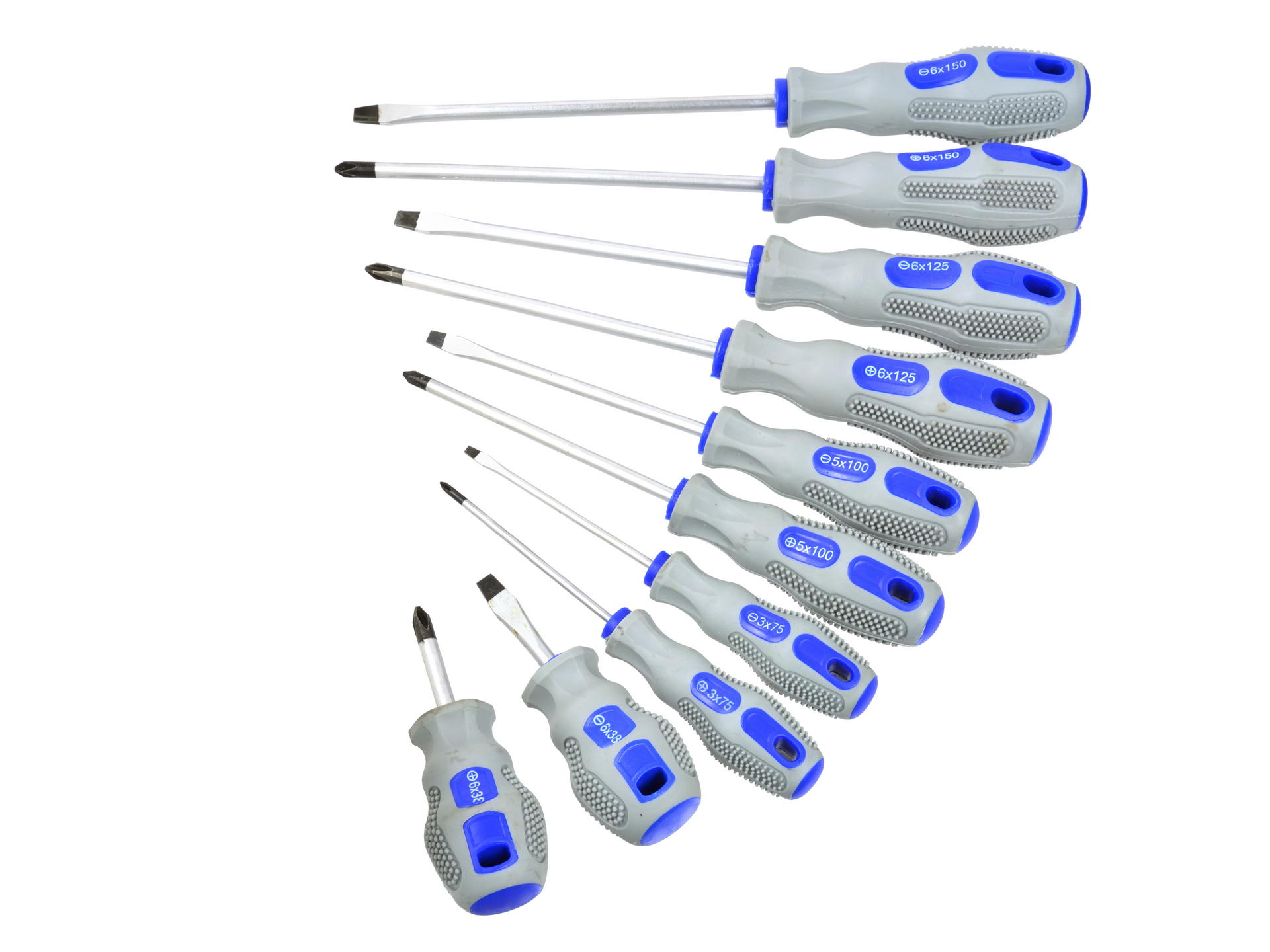 Geko G30576 Šroubováky 10ks CRV / křížové a ploché sada