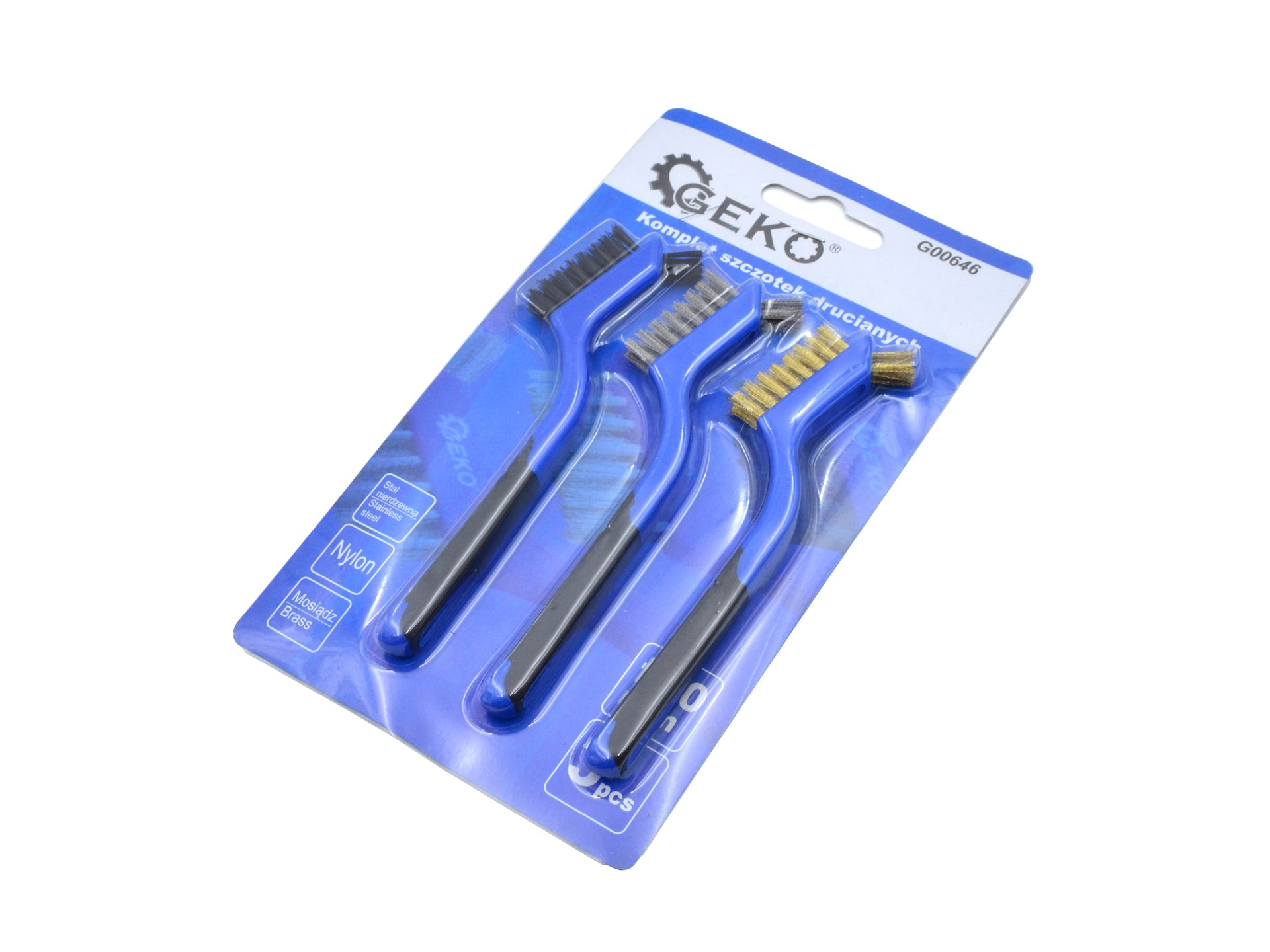GEKO G00646 Drátěný kartáč dráťák sada 3ks 180mm