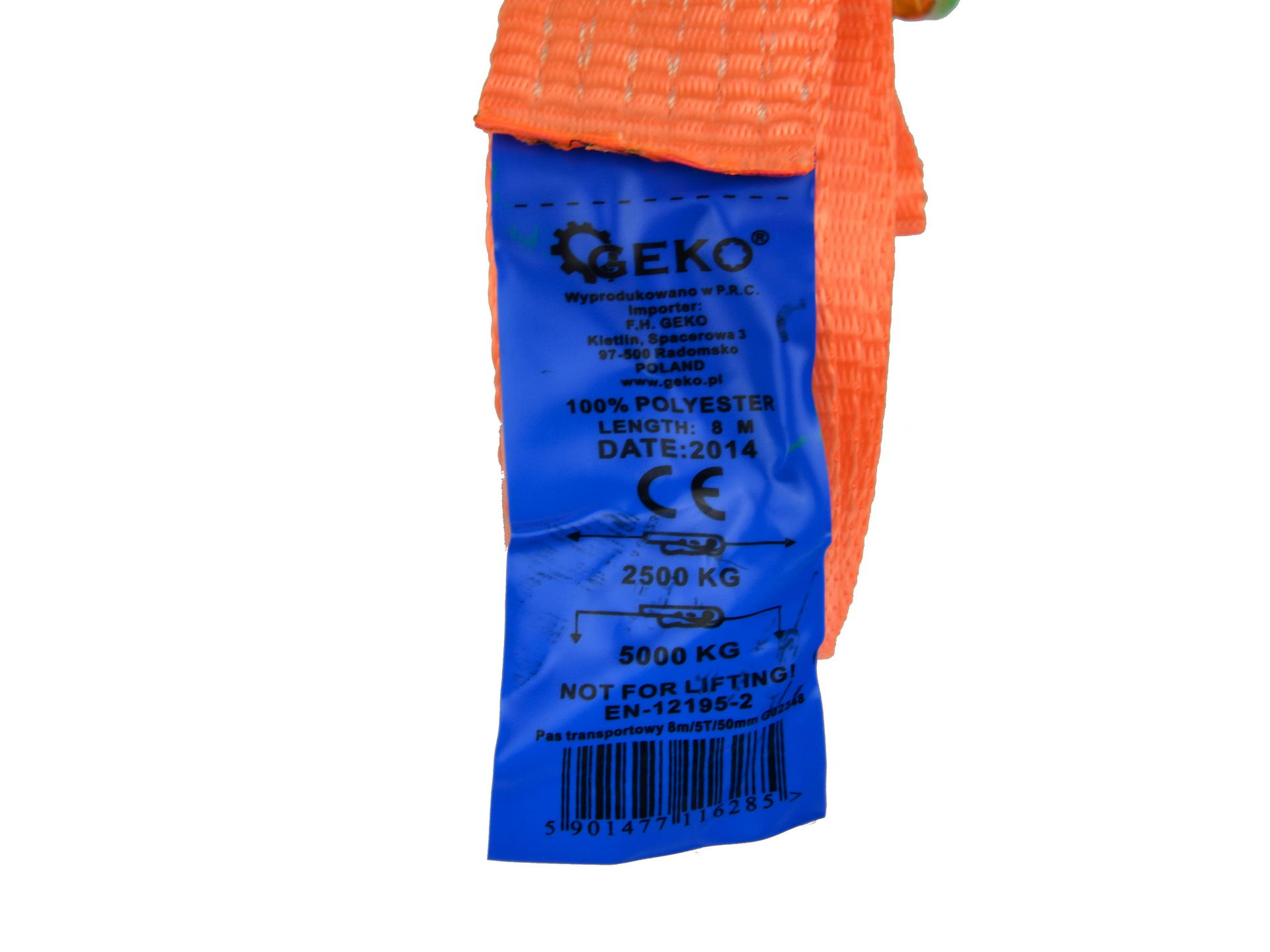 Geko G02348 Upínací pás, popruh 8m / 5T / 50mm