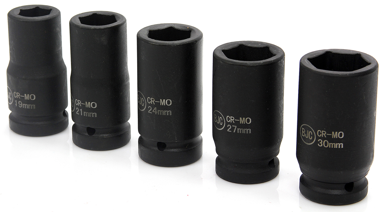 MAR-POL M58277 Nástrčné klíče hlavice sada 3/4" 19-30mm 5ks BJC, klíče