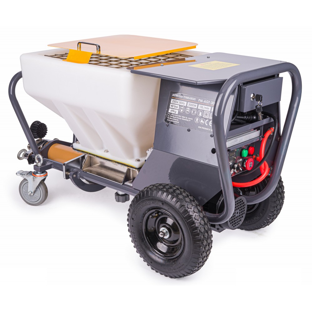 POWERMAT PM-AGT-3000M Omítací stroj omítačka na omítku 55L 3000W +příslušenství