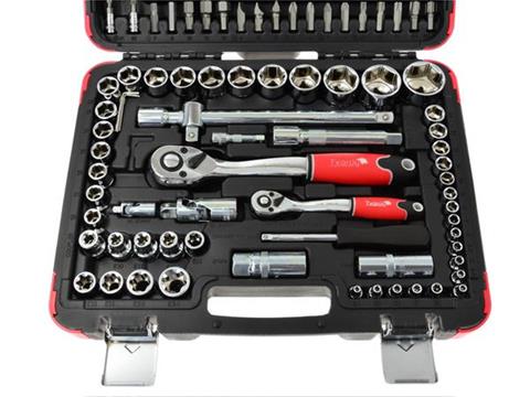 GEKO T00102 Gola sada 108ks 1/4" 1/2" klíče, nástrčné hlavice, bity, ráčna