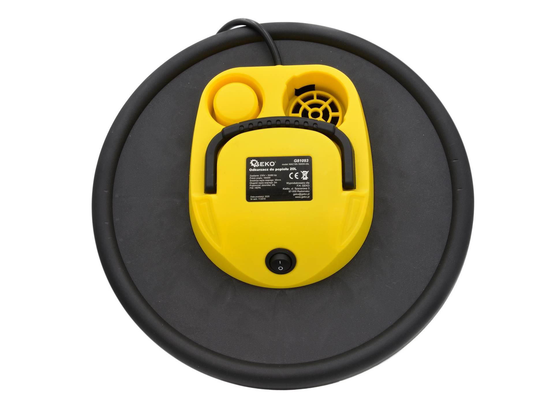 GEKO G81093 Elektrický / průmyslový vysavač na popel 20L na kolech 