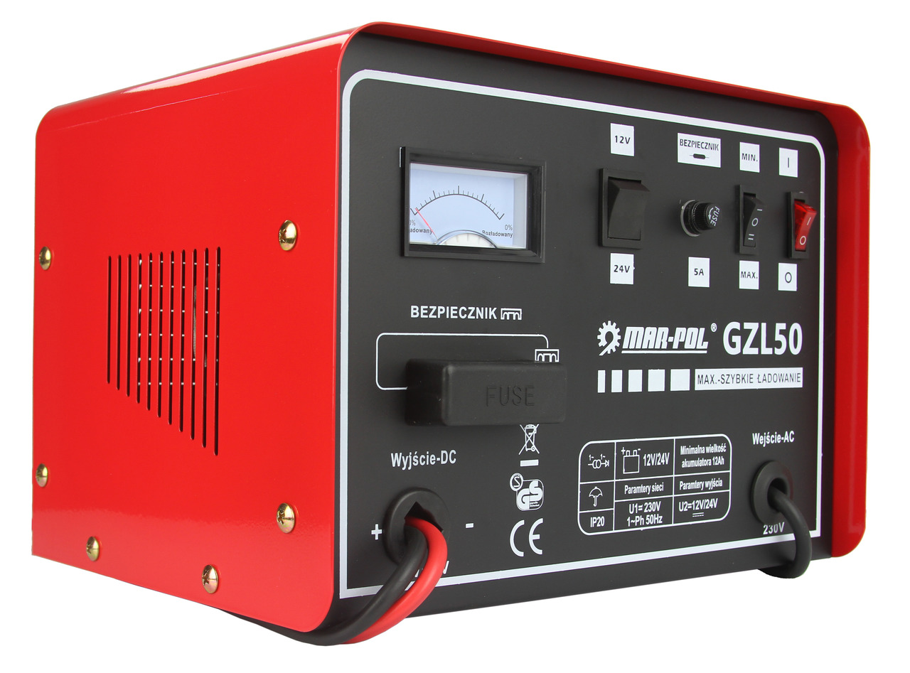 MAR-POL M82507 Autonabíječka baterií, startování GZL -50 12V/24V
