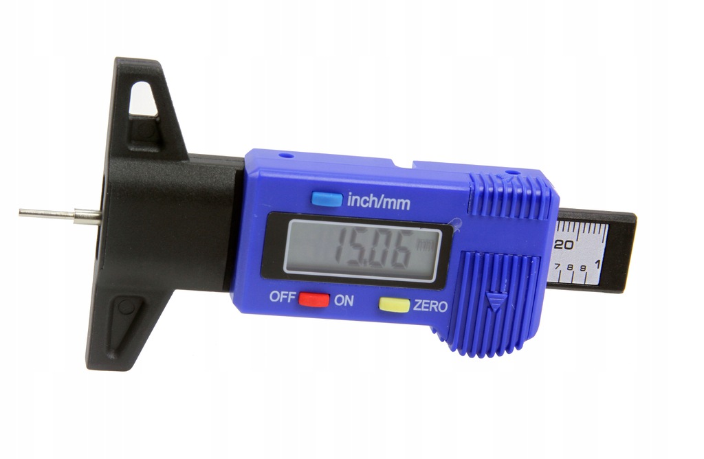 MAR-POL M15245 Digitální hloubkoměr/ měřič hloubky dezénu/ pneuměřič 0-25,4 mm