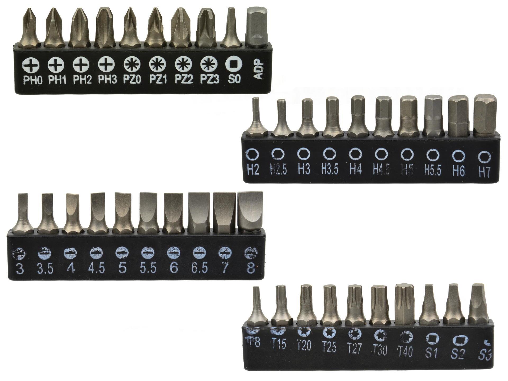 GEKO G30558 Sada šroubováků bitů 59ks CRV šroubováky bity TORX HEX