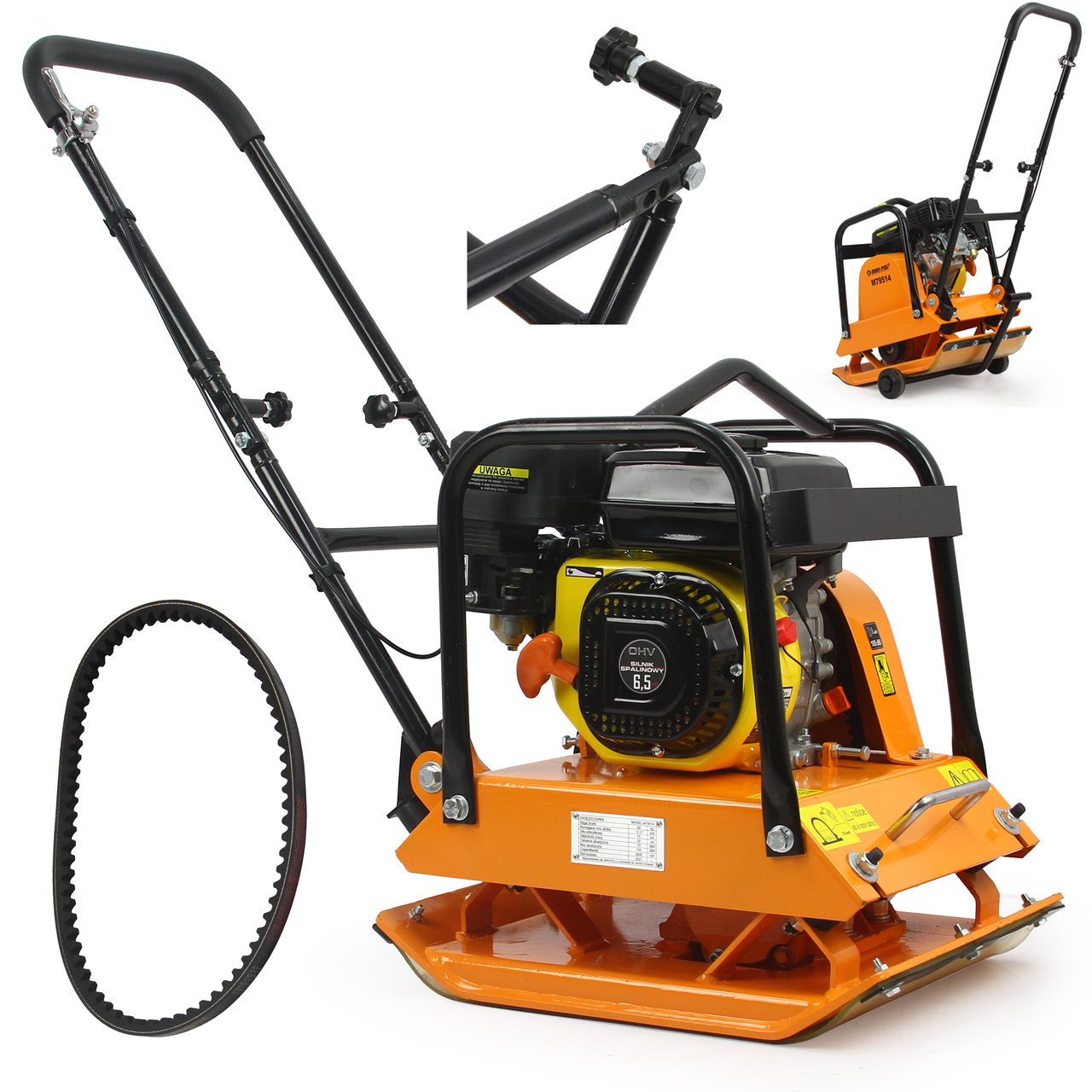 MAR-POL M79514 VIBRAČNÍ DESKA Vibrátor 6,5HP 90kg vibrační jednotka