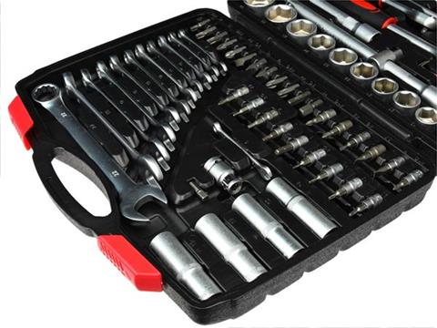 GEKO G10149 Gola sada 94ks Očko ploché klíče, nástrčné hlavice, bity, ráčna