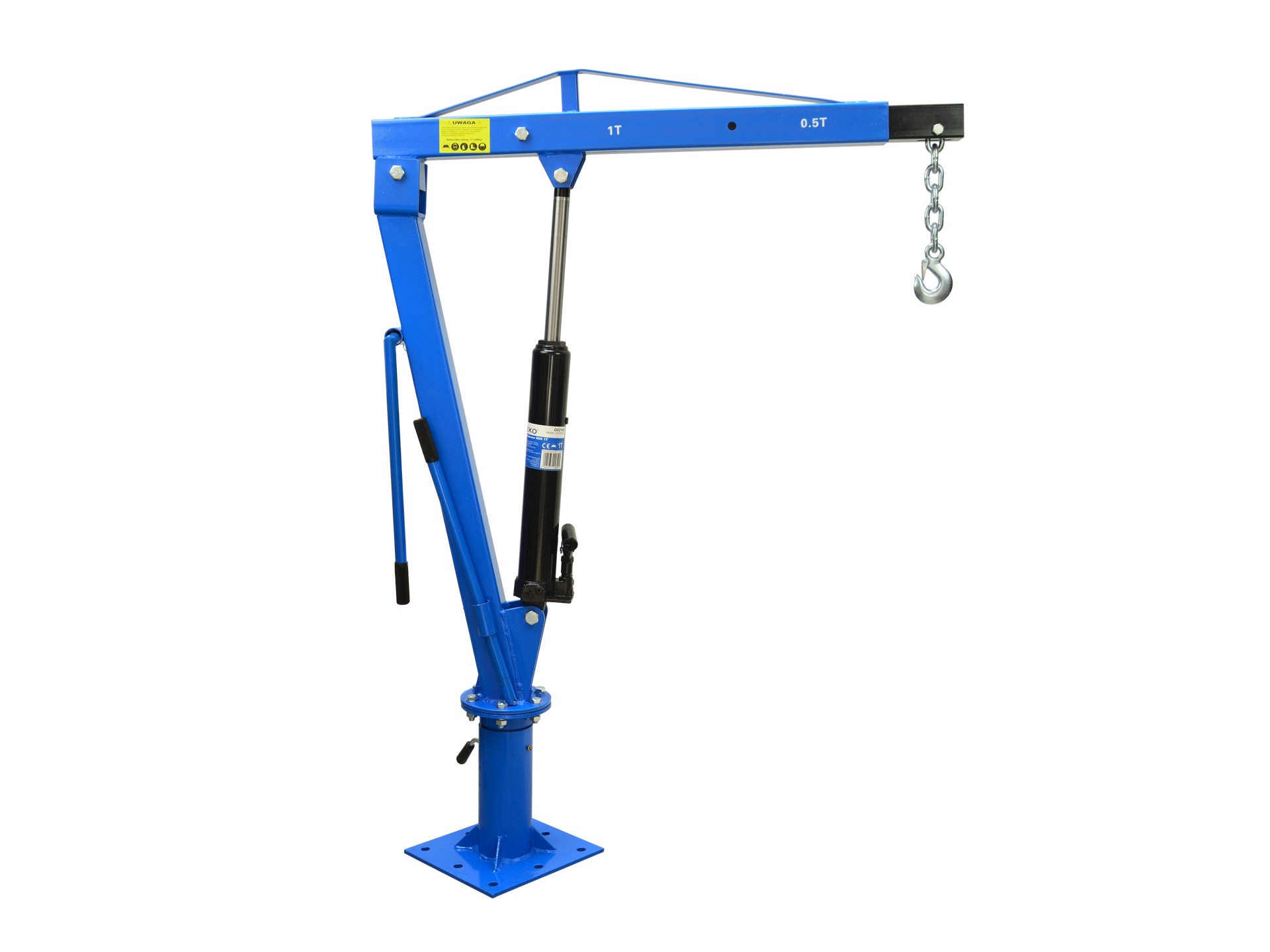 GEKO G02105 Dílenský jeřáb hydraulický zvedák 1T otočný skládací
