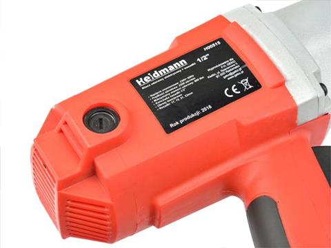 Heidmann H00515 Elektrický příklepový utahovák 800Nm 1/2" + nástrčné hlavice