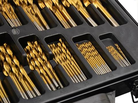 GEKO G38219 Vrtáky do kovu, sada 170ks / vrták HSS DIN 338 titan 