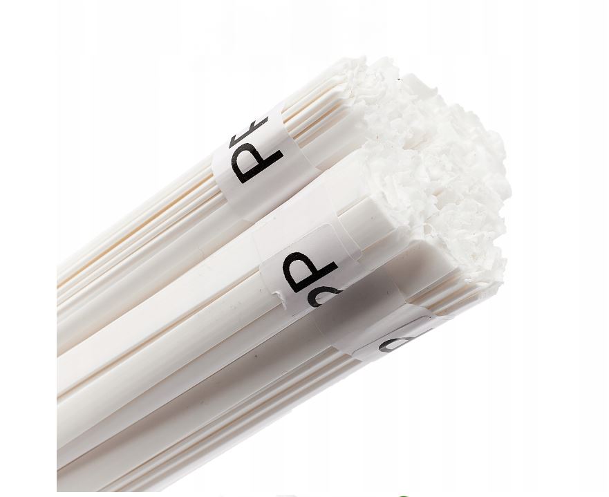 PP 300G Plastové profily tyčinky pro svařování plastů pojivo bílé