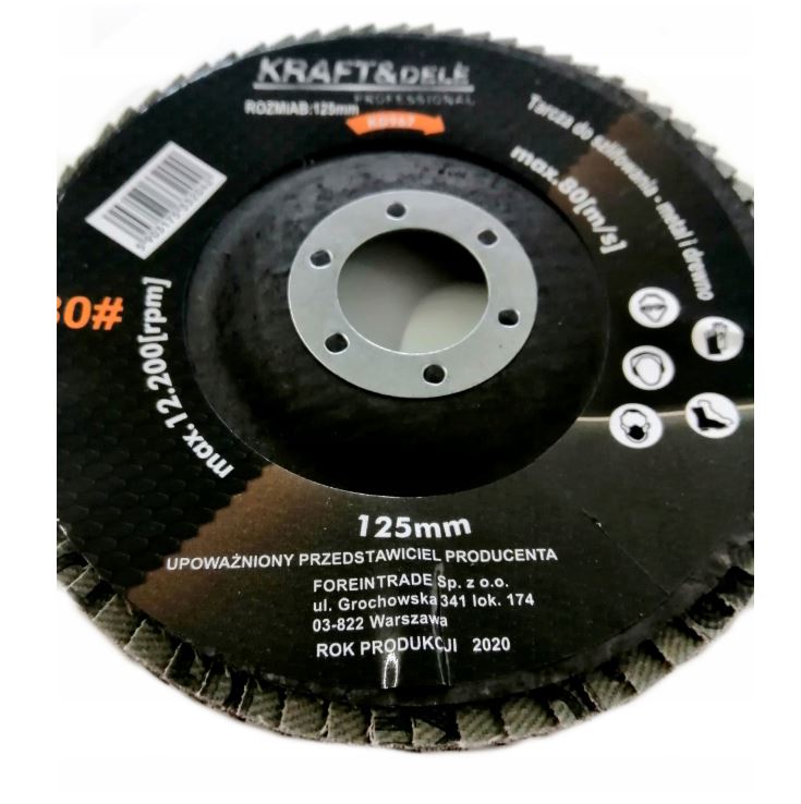 KRAFT&DELE KD967 Brusný lamelový kotouč 125mm na dřevo kov P80 10ks