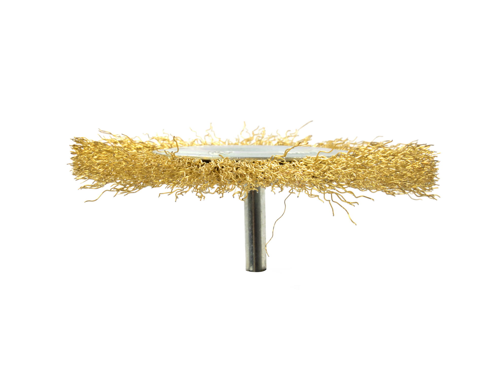 GEKO G00618 Kartáč kotouč drátěný se stopkou na brusku (mosazný) 100mm